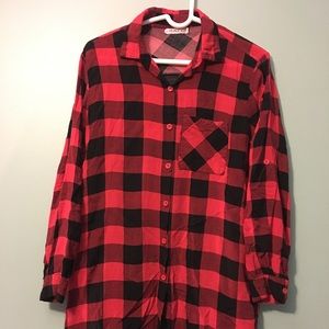 Beautiful red flannel dress sz medium